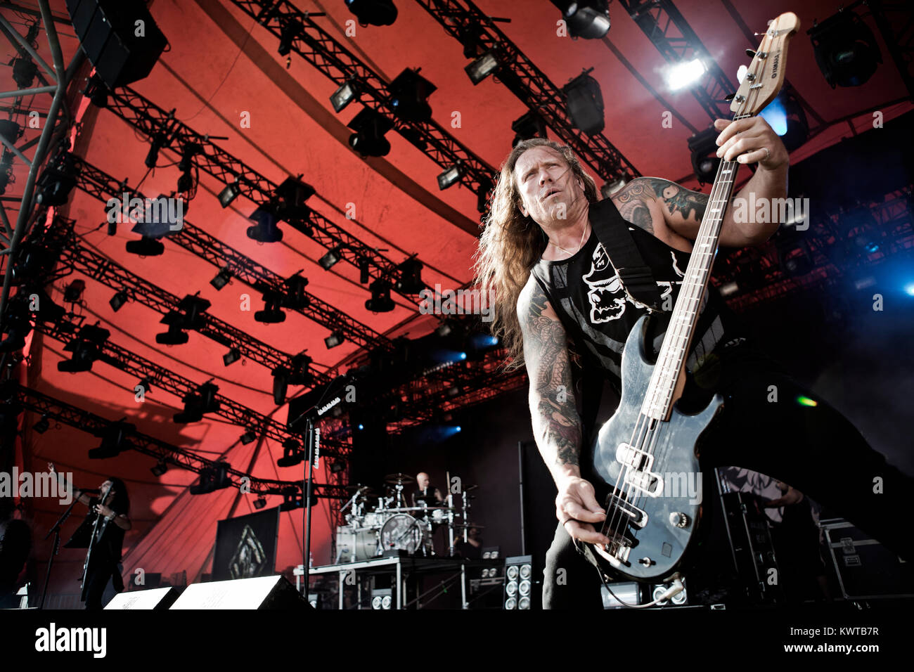 The American heavy metal band Machine Head performs a live concert at