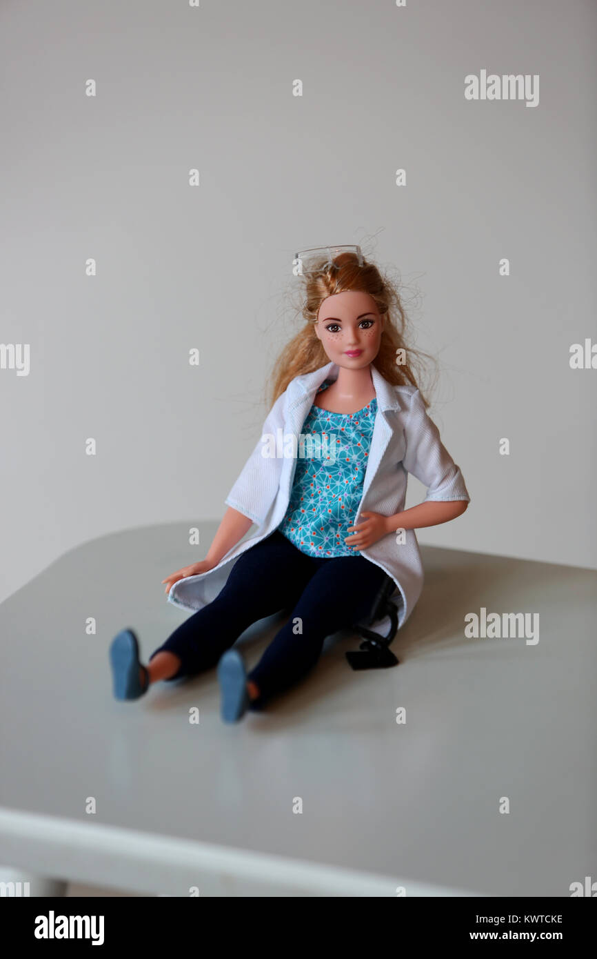 science barbie doll