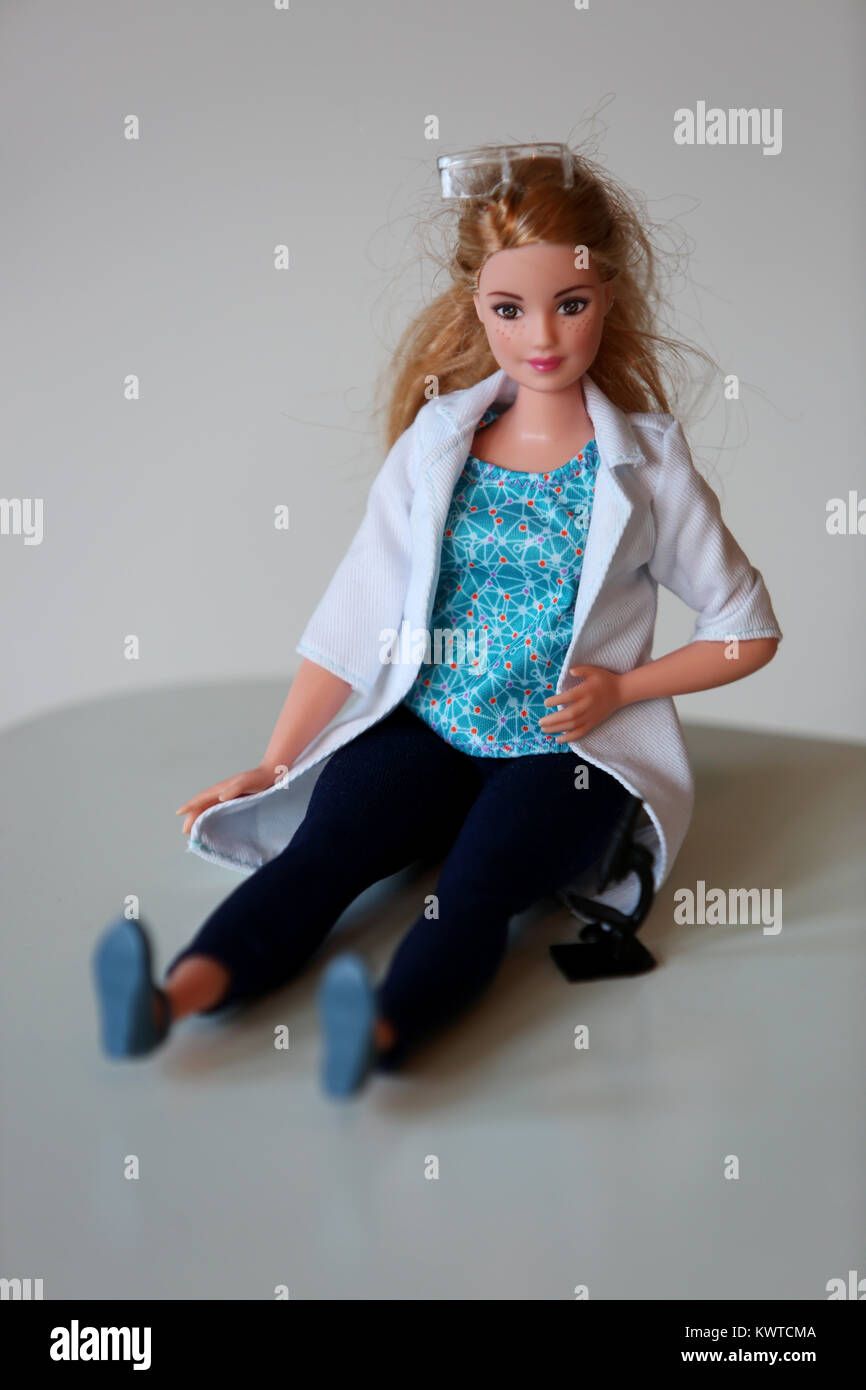 science barbie doll