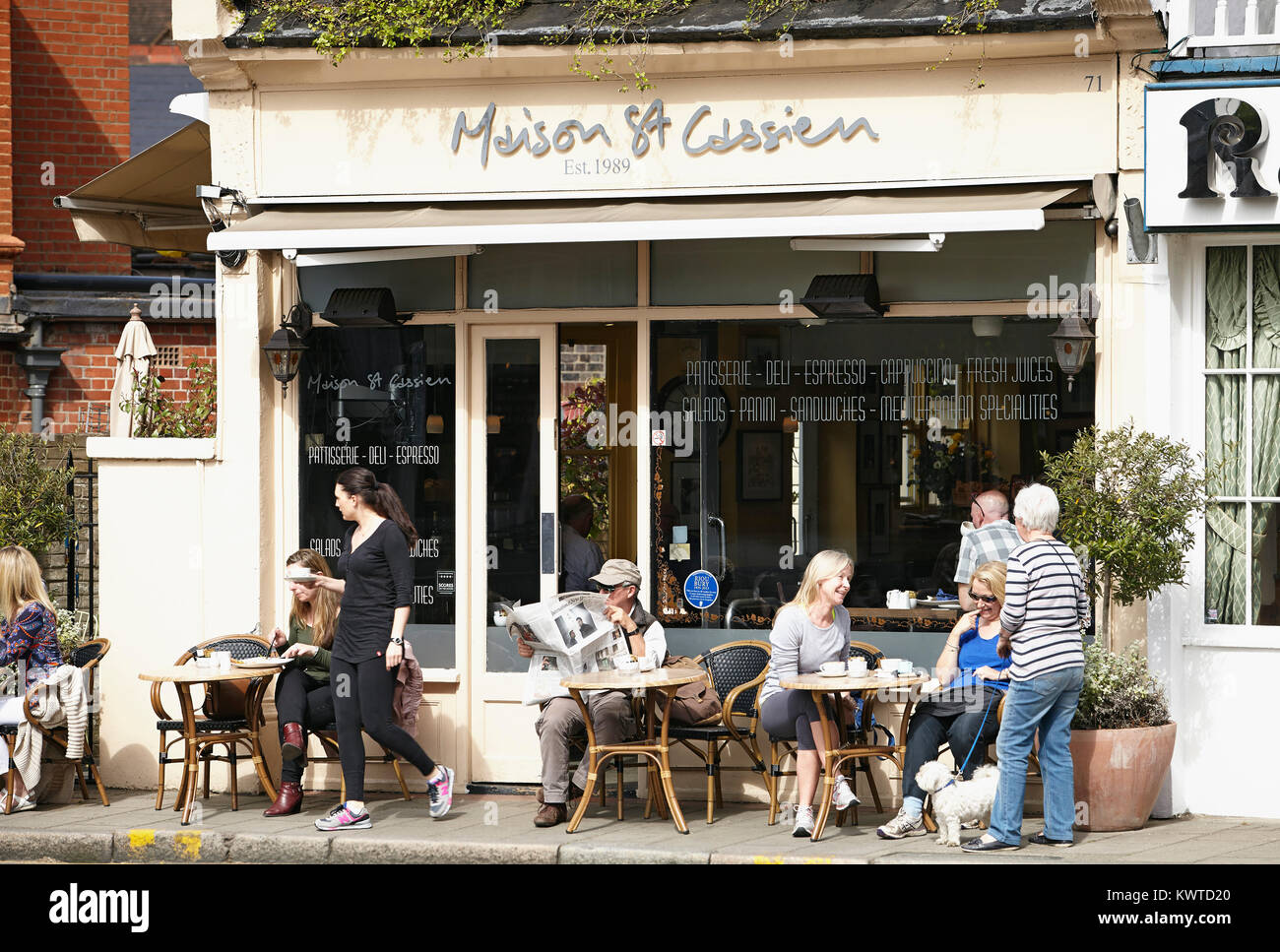 Maison St Cassien Restaurant, Wimbledon Village, London, UK Stock Photo