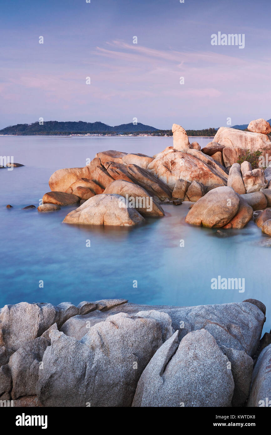 Thailand, Ko Samui, Hin Ta and Hin Yai, view of Grandfather Rock Stock Photo