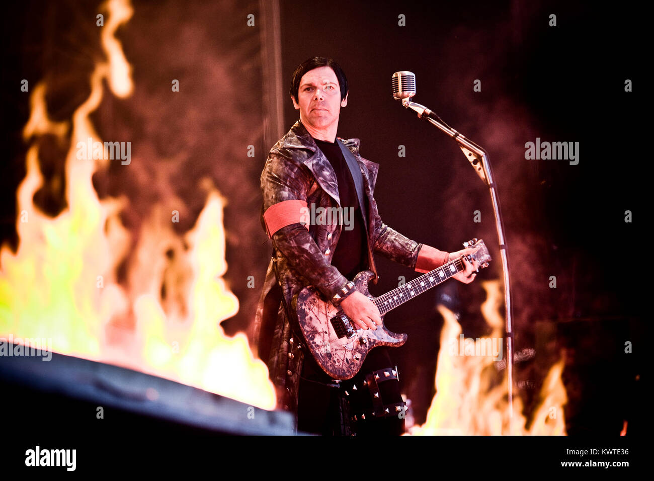 The German industrial metal band Rammstein performs a live concert at  Copenhagen Live 2010 at Tiøren. Here the band's guitarist Richard Zven  Kruspe is pictured live on stage. Denmark 02/06 2010 Stock Photo - Alamy