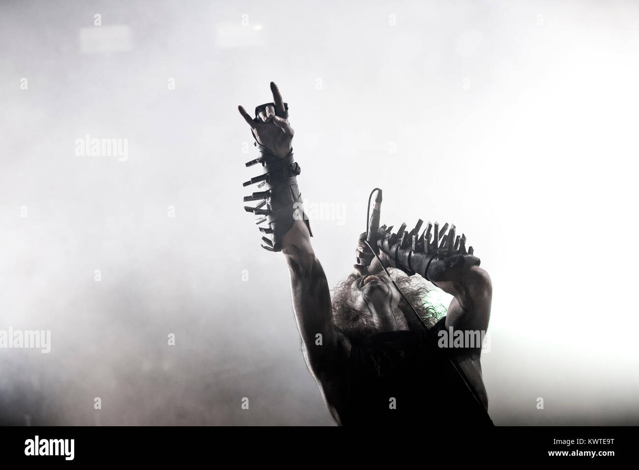 The Norwegian black metal band 1349 performs a live concert at the ...