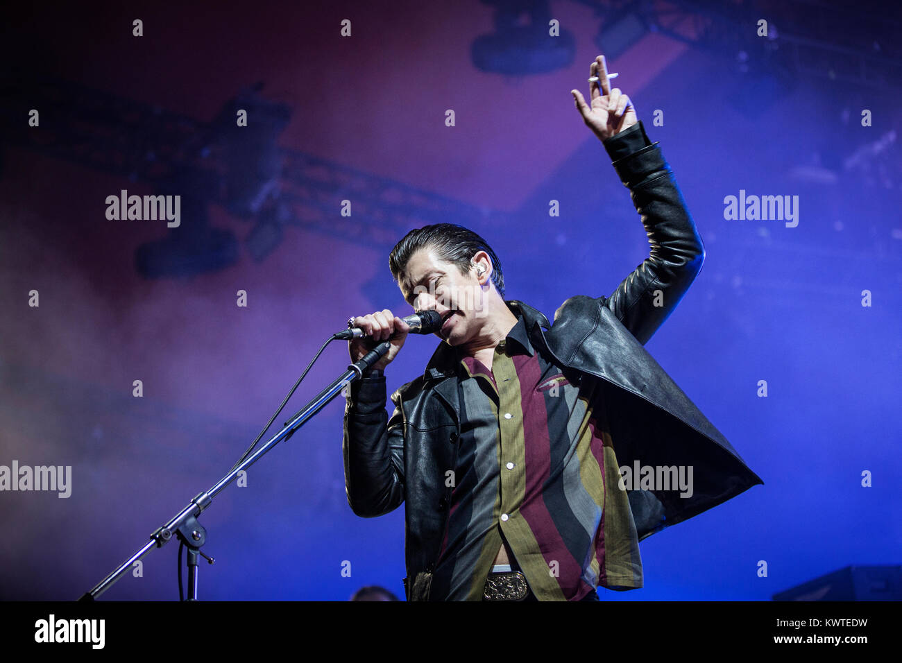 The English rock band Arctic Monkeys performs a live concert at the