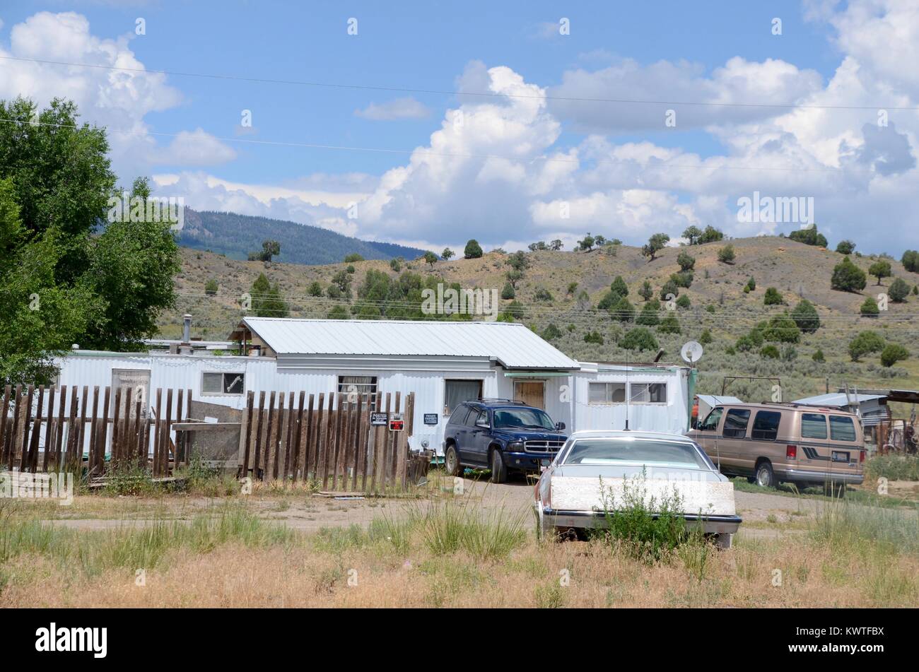 housing at the jicarilla apache indian reservation dulce new mexico USA Stock Photo