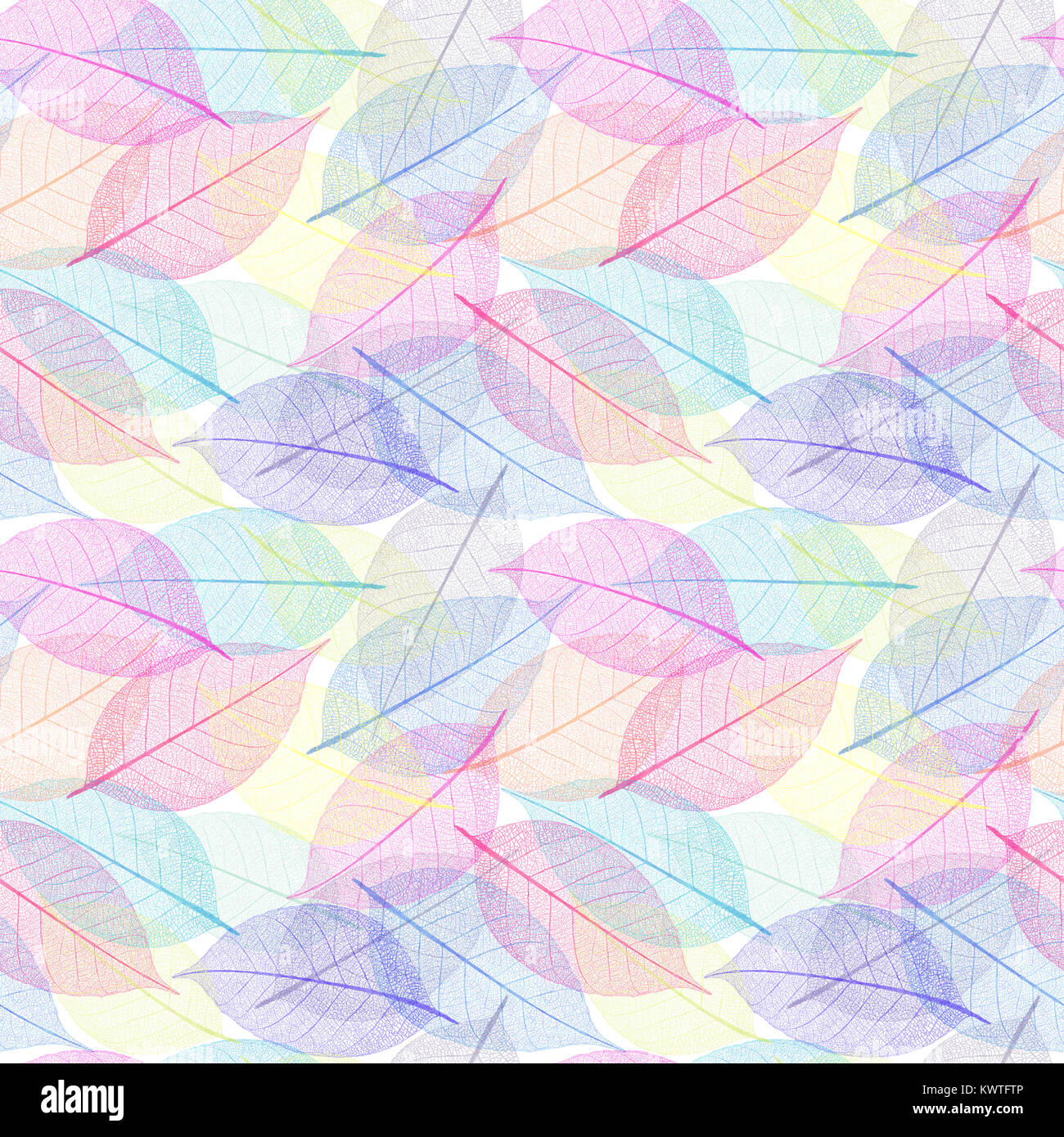 Seamless pattern with skeleton leaves.. Endless texture for your design ...