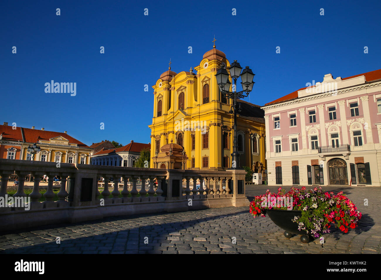 Timisoara, Romania Piata Unirii (Union Square) by the Catholic Dome