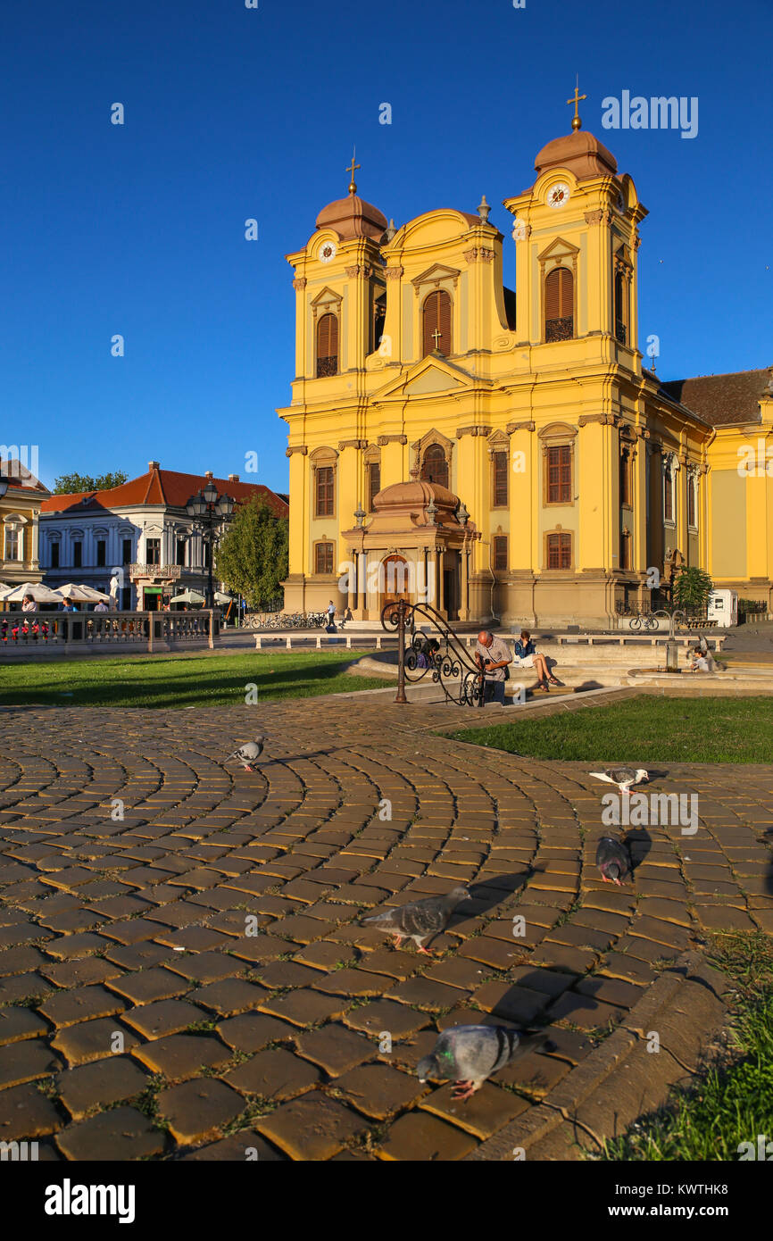 Timisoara, Romania Piata Unirii (Union Square) by the Catholic Dome