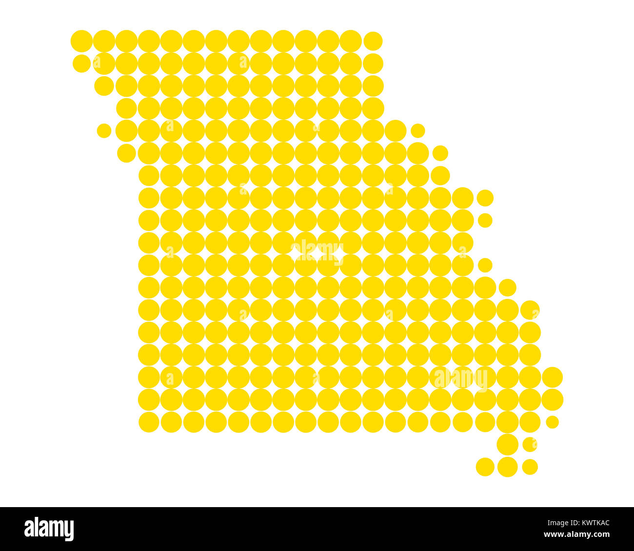 Map of Missouri Stock Photo