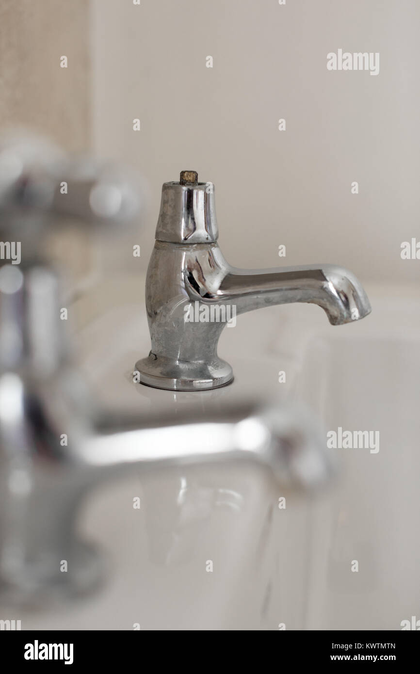 A broken bathroom tap Stock Photo Alamy