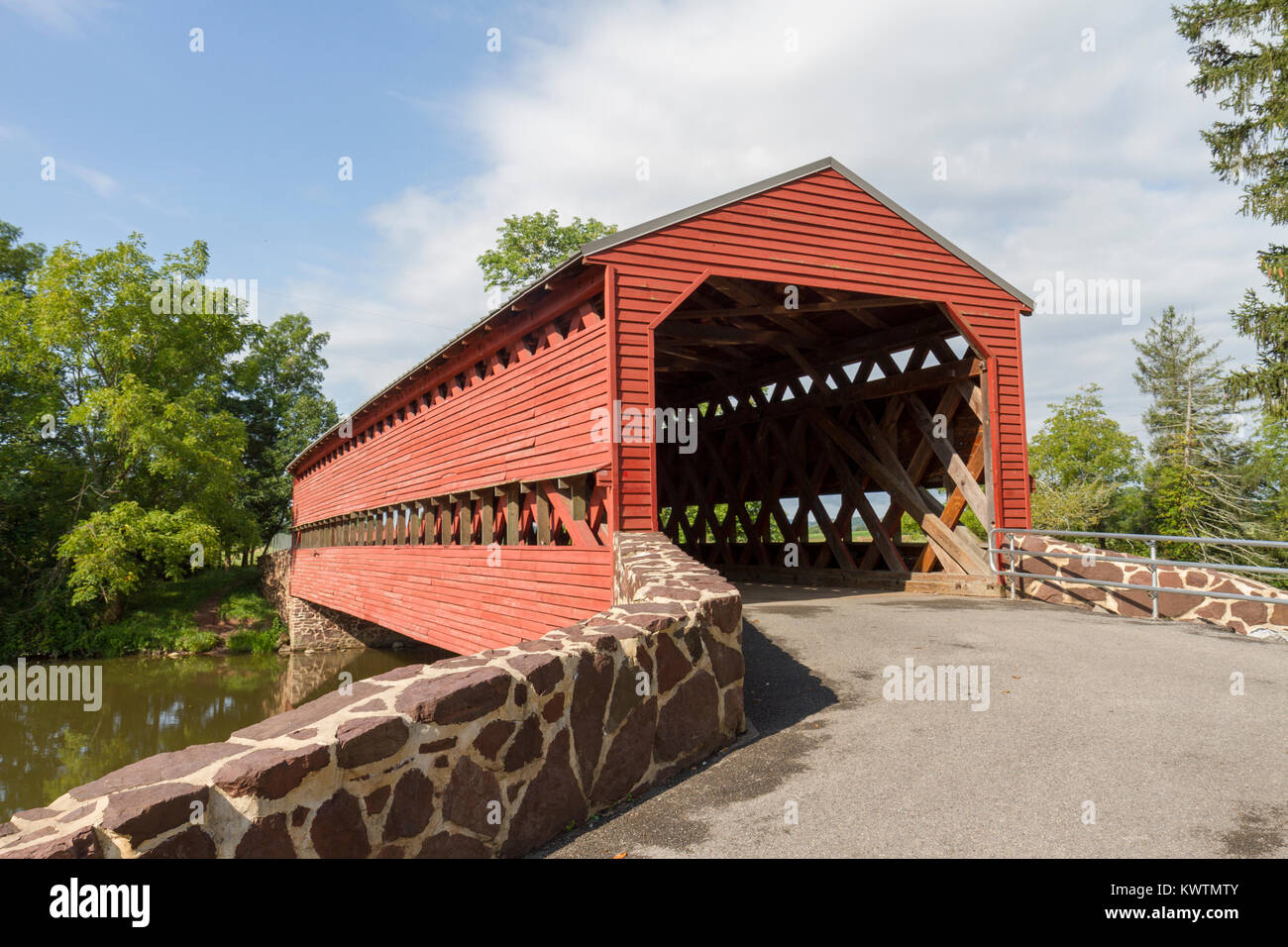 The Sachs Covered Bridge near Gettysburg, Pennsylvania, United States. Stock Photo
