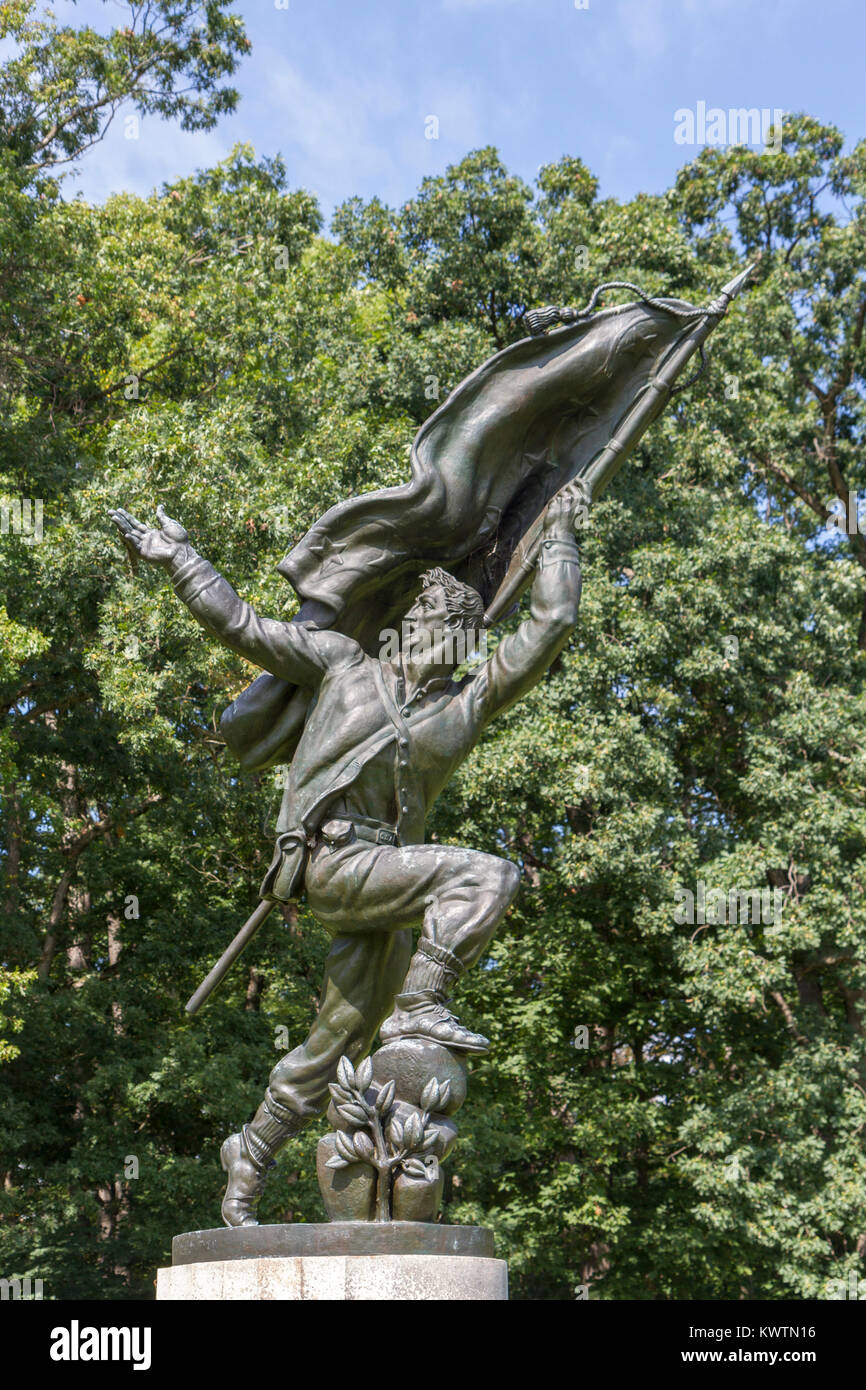 The Soldiers & Sailors of the Confederacy Memorial, (Walter Williams Memorial), Gettysburg National Military Park, Pennsylvannia, United States. Stock Photo