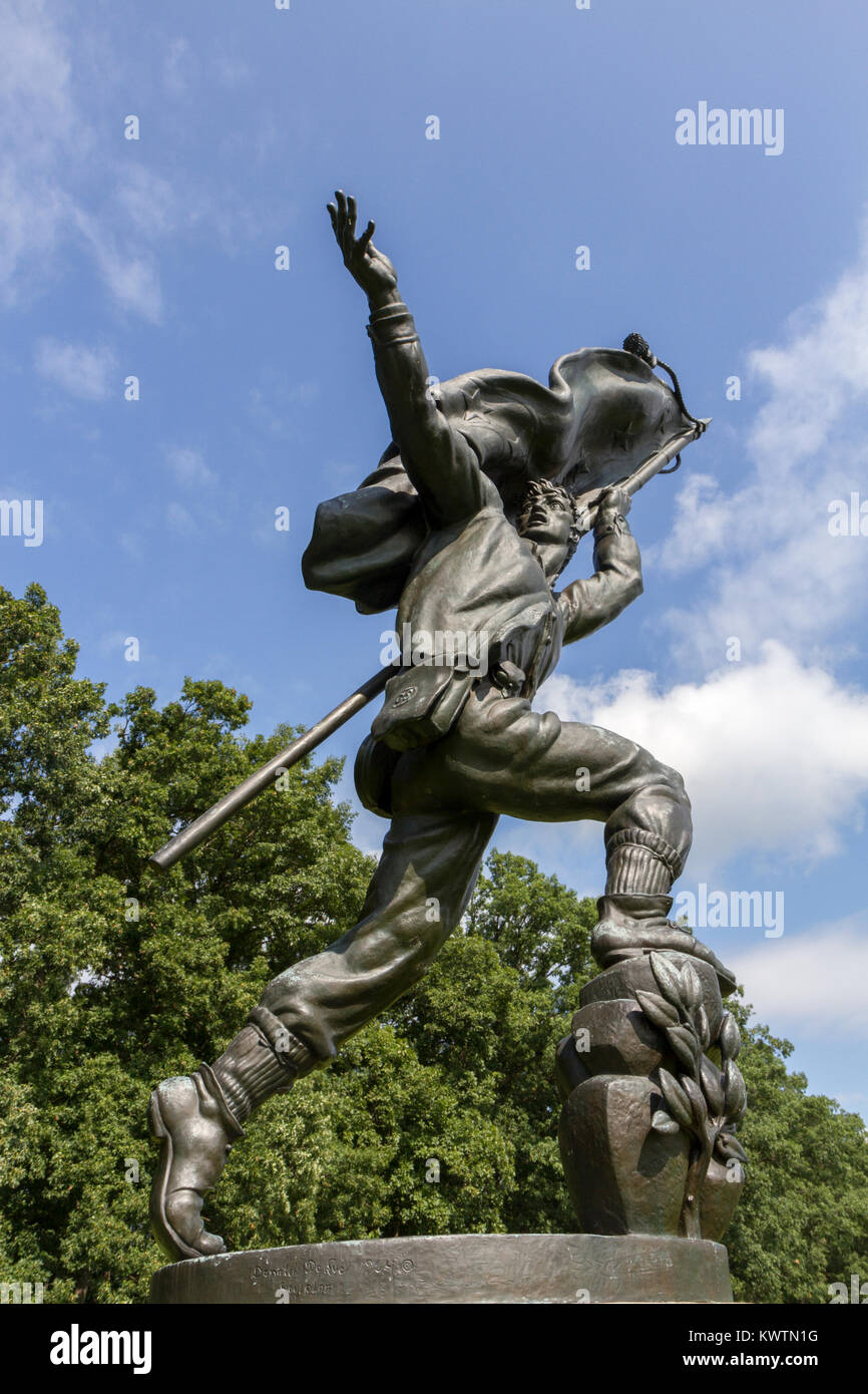 The Soldiers & Sailors of the Confederacy Memorial, (Walter Williams Memorial), Gettysburg National Military Park, Pennsylvannia, United States. Stock Photo