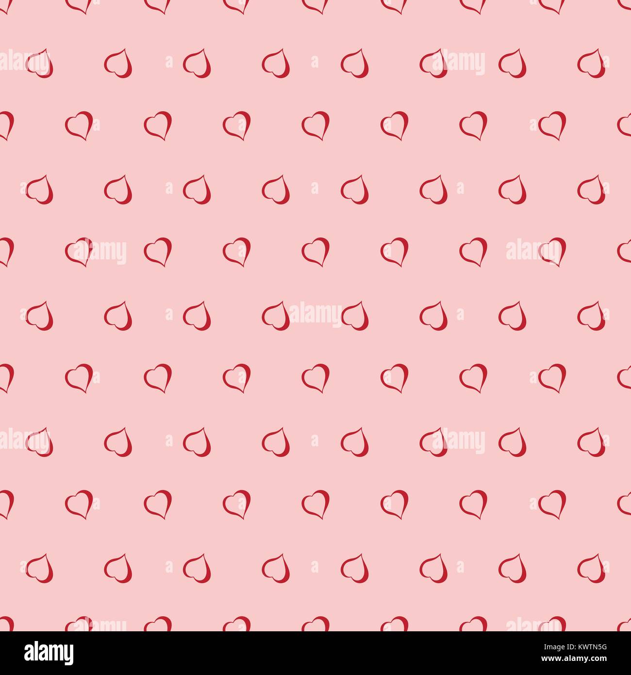 Vector seamless background with polka dots and hearts Stock Vector ...