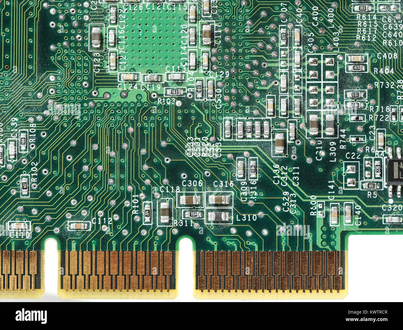 macro close-up of a graphic card board (with small amounts of dust) Stock Photo