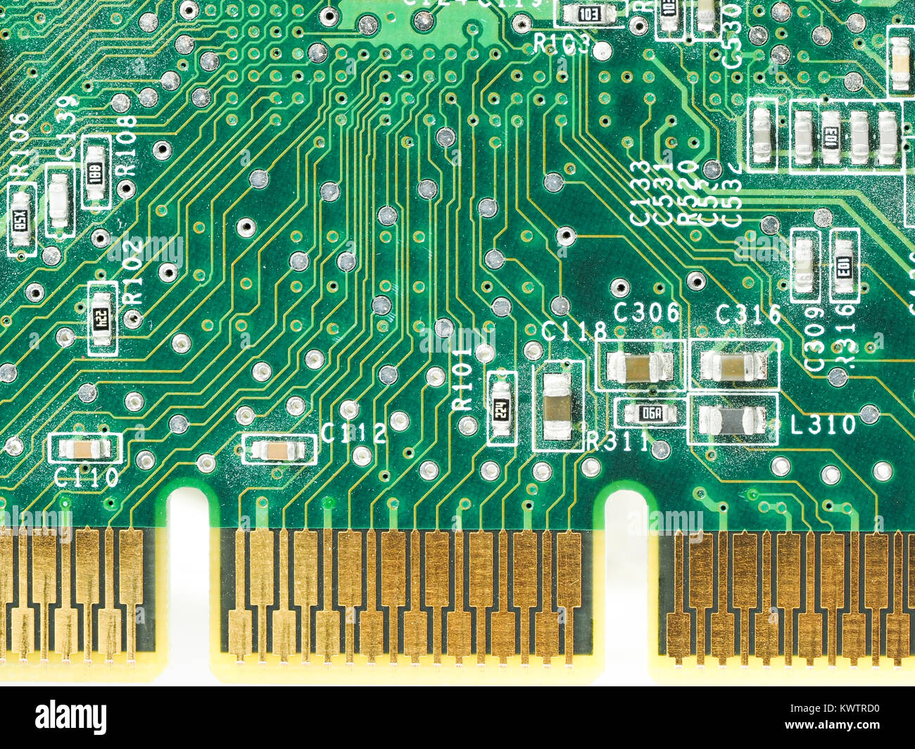 macro close-up of a graphic card board (with small amounts of dust) Stock Photo
