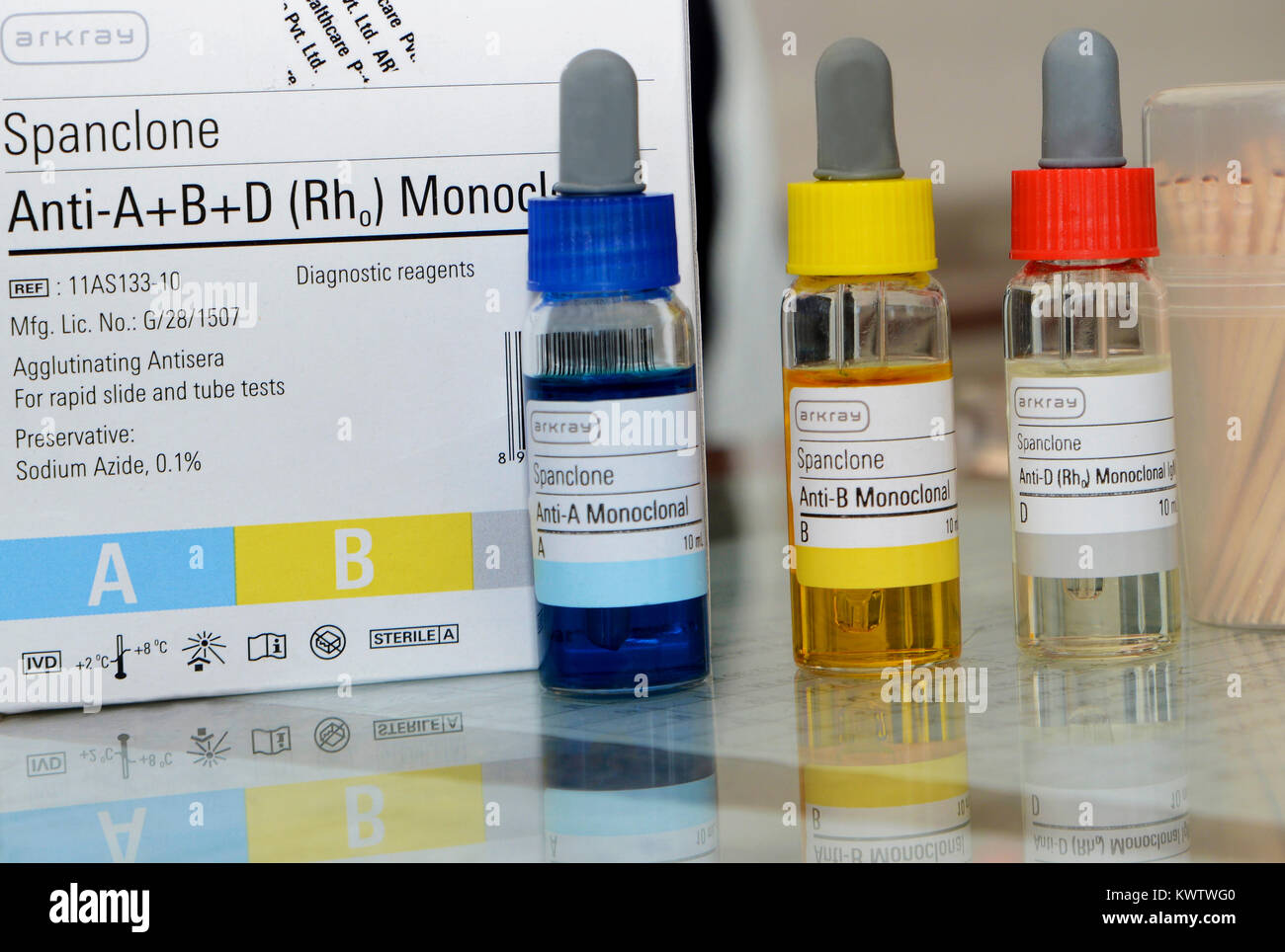 Blood Type Test Stock Photo Alamy