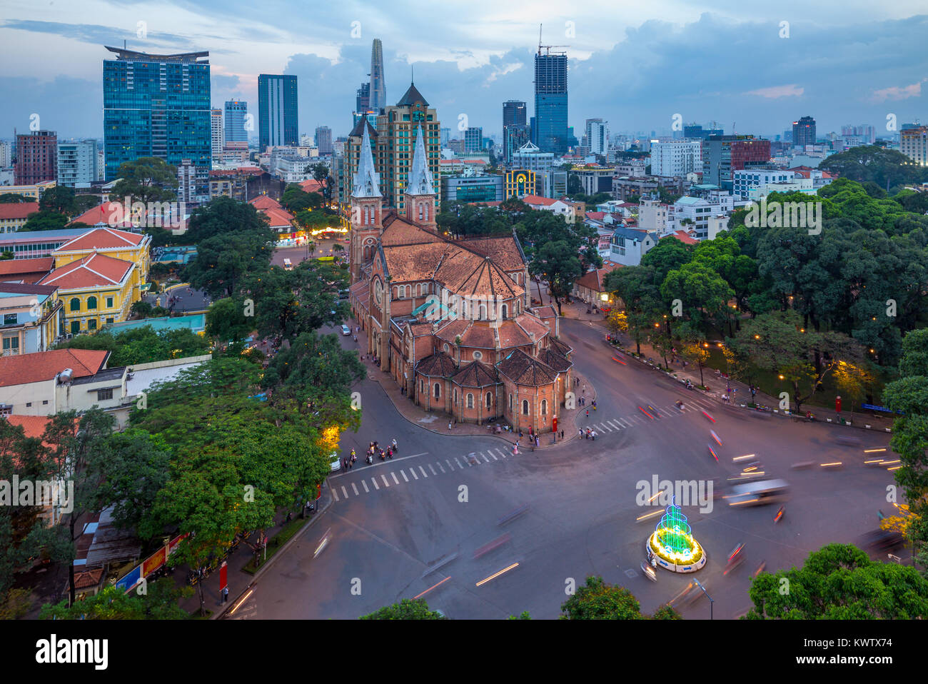 Notre-Dame Cathedral Basilica of Saigon Stock Photo