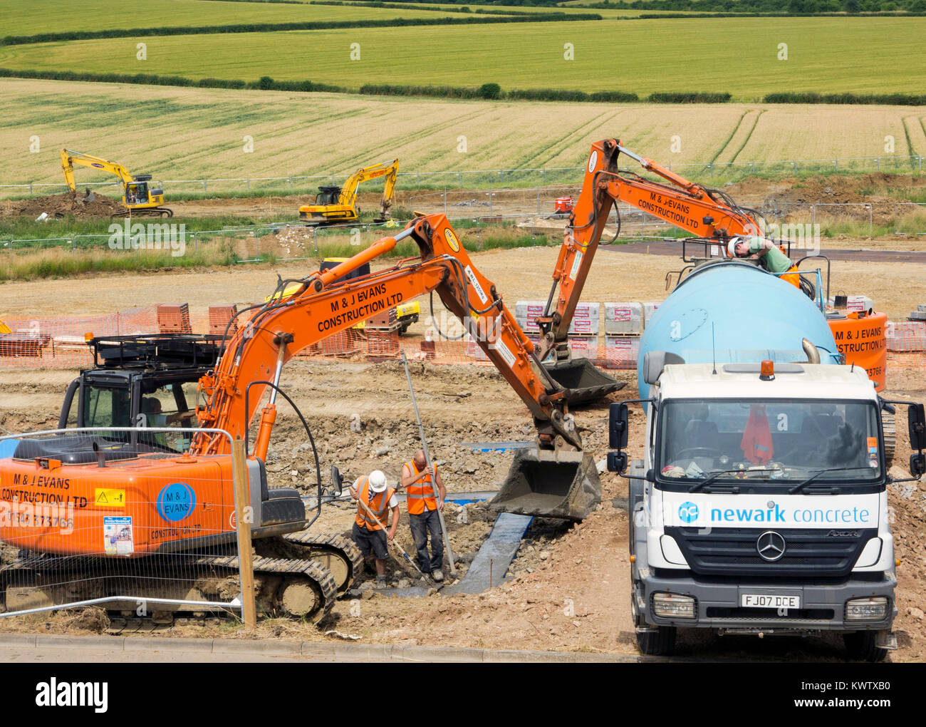 Laying foundations for house building, Grantham, Lincolnshire, England, UK Stock Photo Alamy