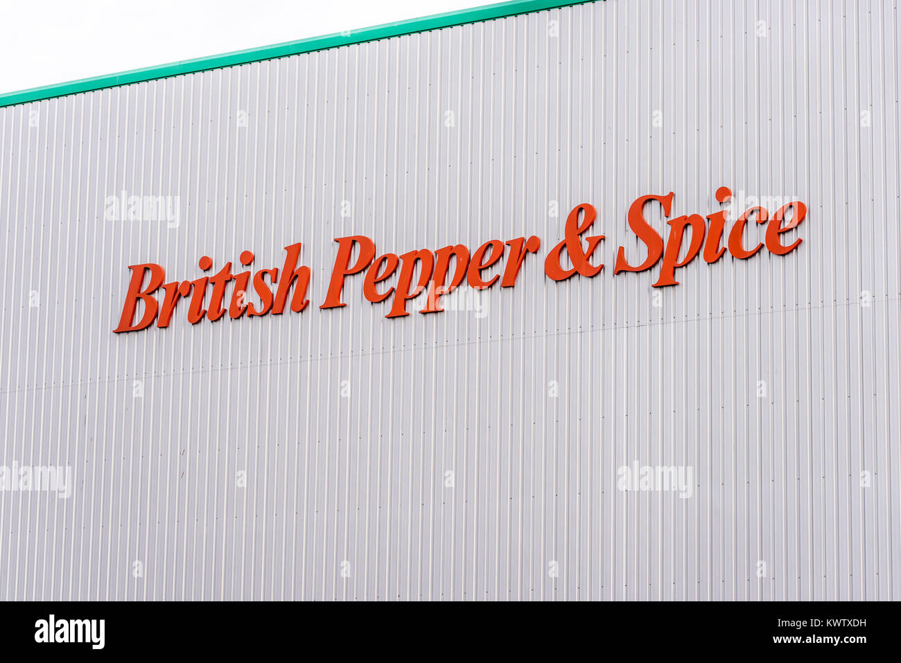 Northampton UK December 07, 2017 British Pepper and Spice logo sign in