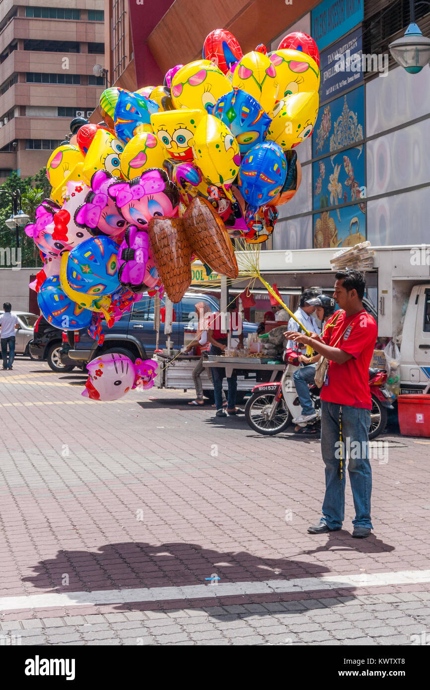 Balloon vendor, street, Kuala Lumpur, Malaysia Stock Photo Alamy