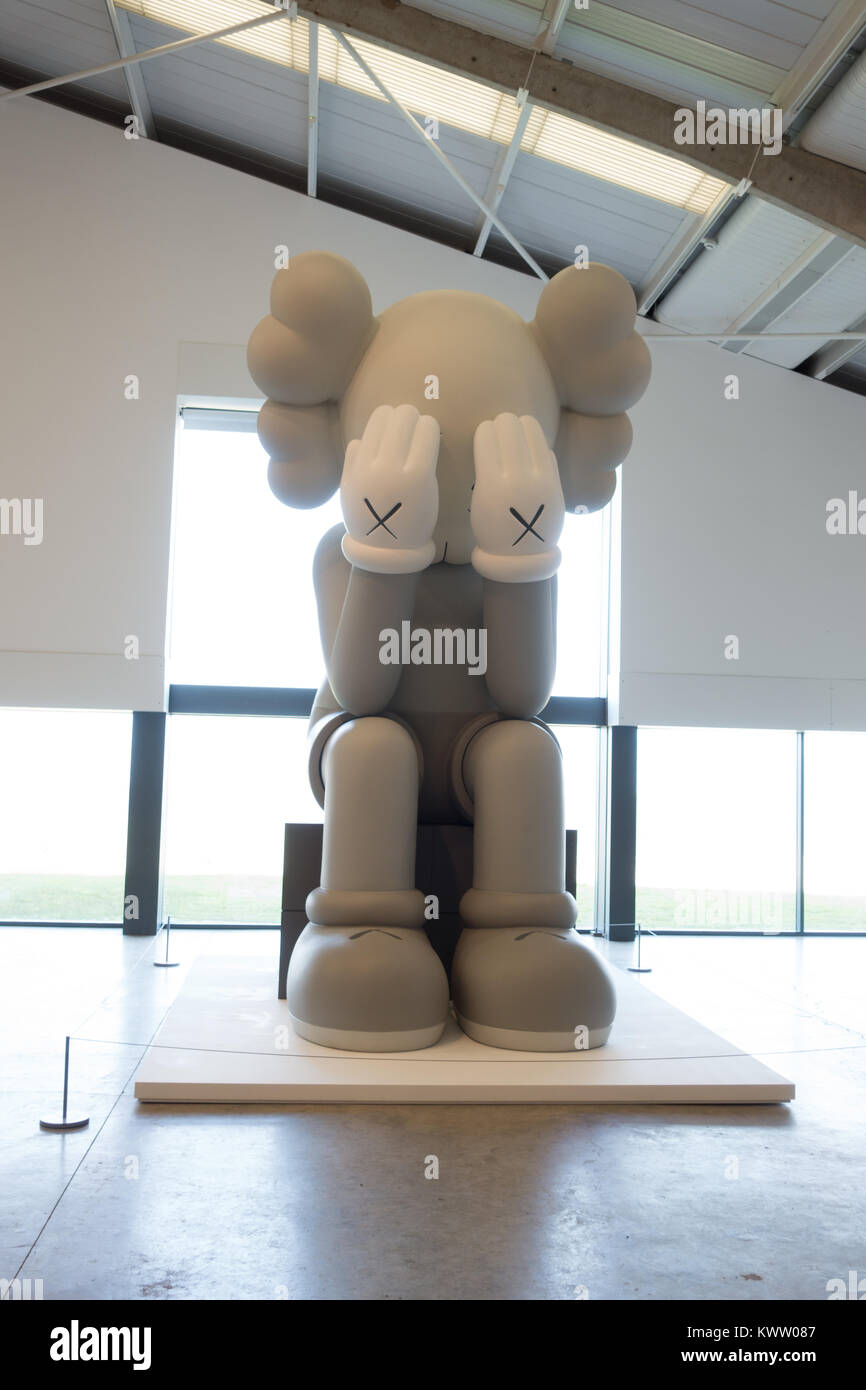 Sculpture at Yorkshire Sculpture Park, a selection of work by Kaws at the Longside Gallery Stock