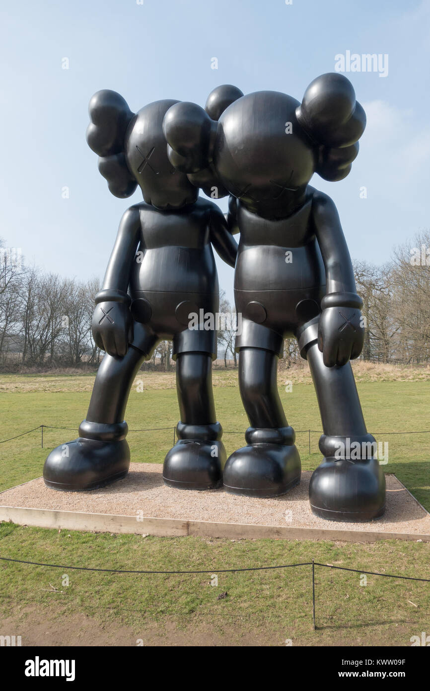 Sculpture at Yorkshire Sculpture Park,Along the Way by Kaws Stock Photo Alamy