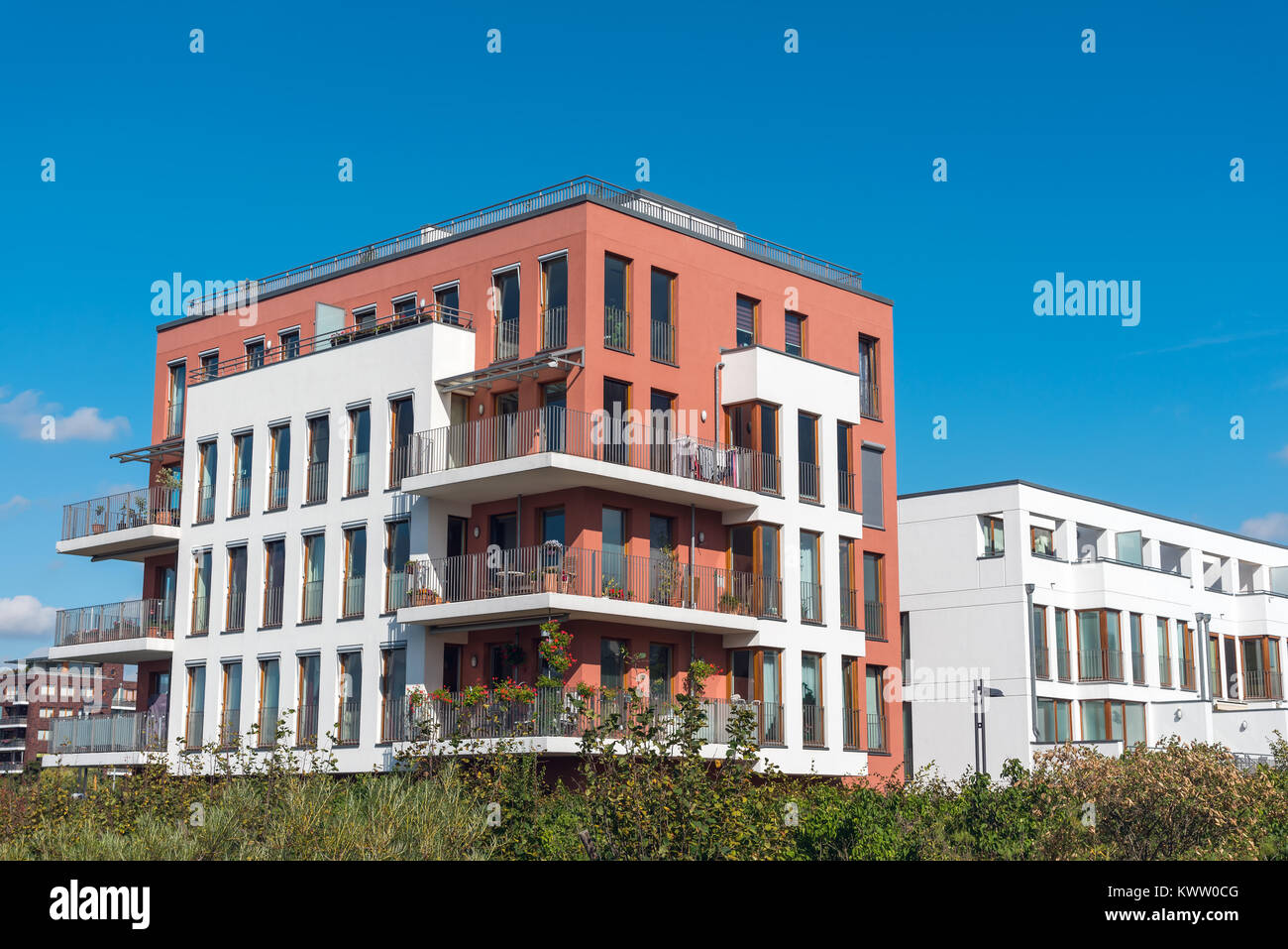 Modern apartment house seen in Berlin, Germany Stock Photo - Alamy
