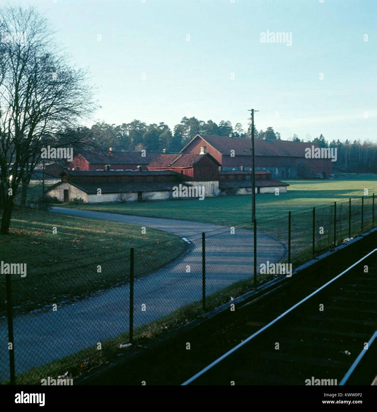 Åkeshovs stall och ladugårdar 1967 Stock Photo