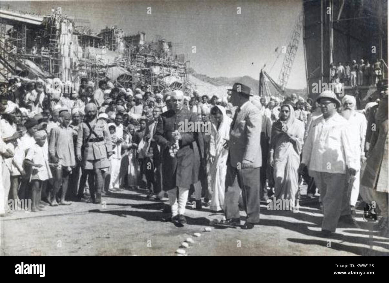 Bhakhra Nangal Project Visit Of Jawaharlal Nehru November 1953 Stock