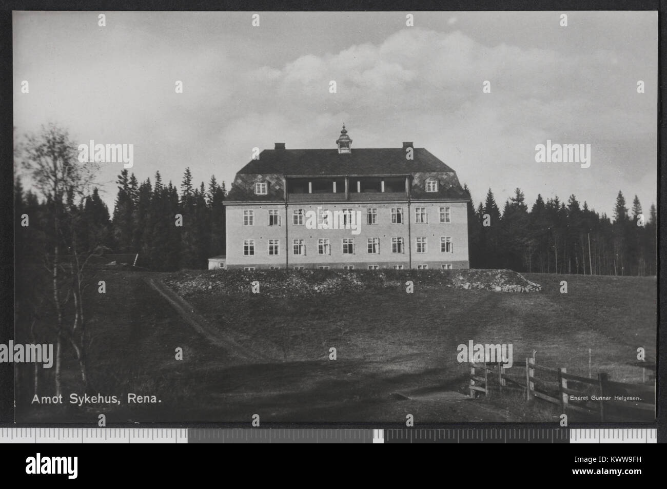 Åmot Sykehus, Rena - no-nb digifoto 20150810 00088 bldsa PK30011 Stock Photo