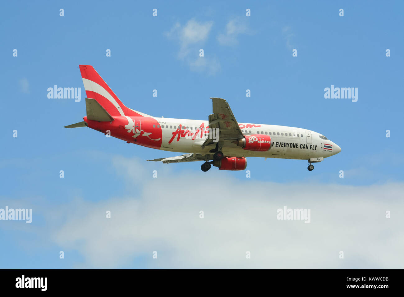 CHIANGMAI , THAILAND- JULY 9 2009: HS-AAS Boeing 737-300 of Thaiairasia. landing to Chiangmai airport from Bangkok Suvarnabhumi, thailand. Stock Photo