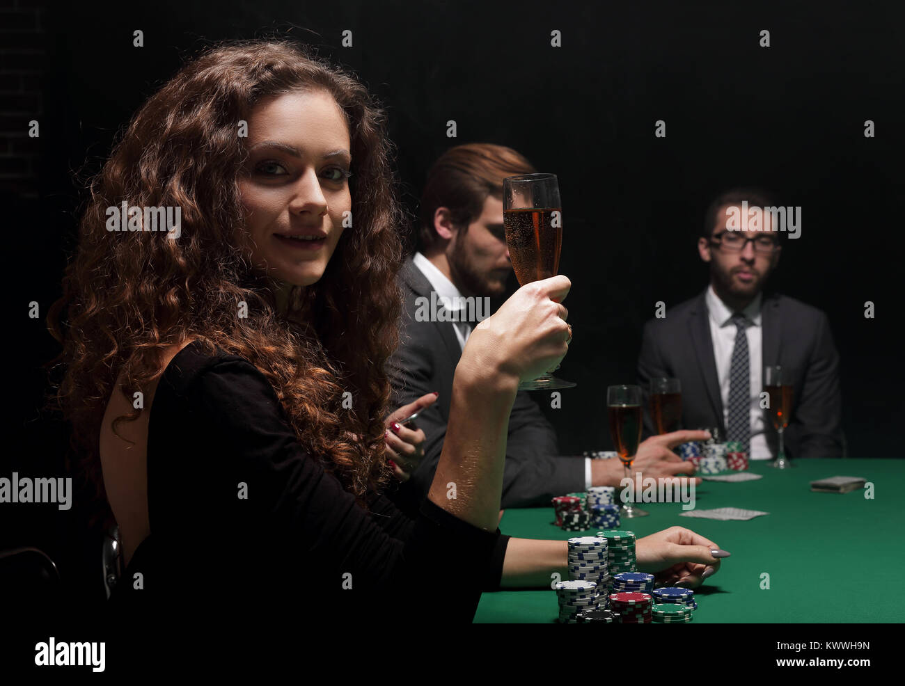 Girl in red dress casino hi-res stock photography and images - Alamy