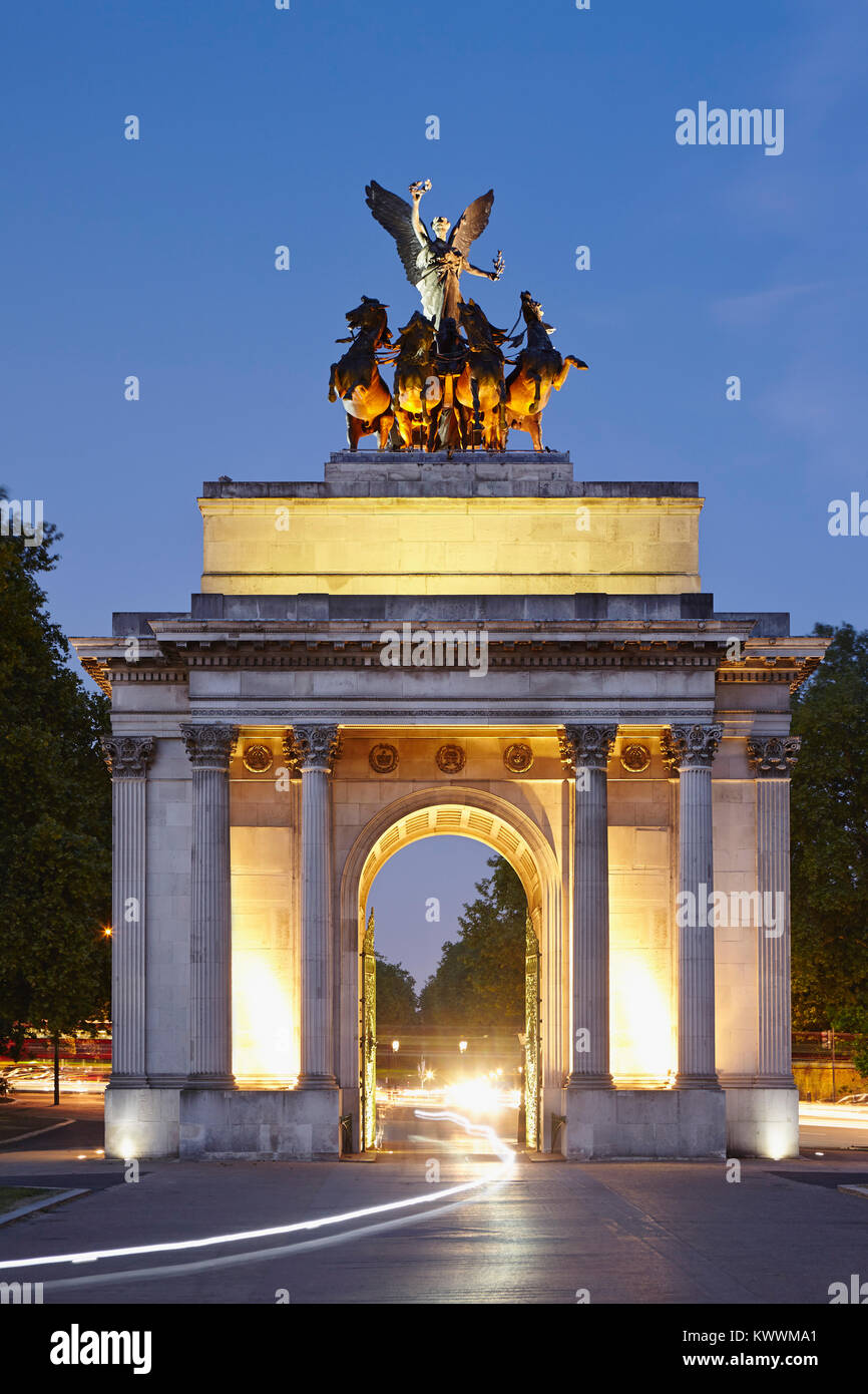 Wellington Arch at Hyde Park Corner, London, England, UK Stock Photo
