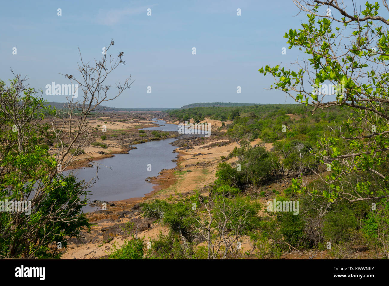 View from N'wamanzi Lookout over Olifants River Stock Photo