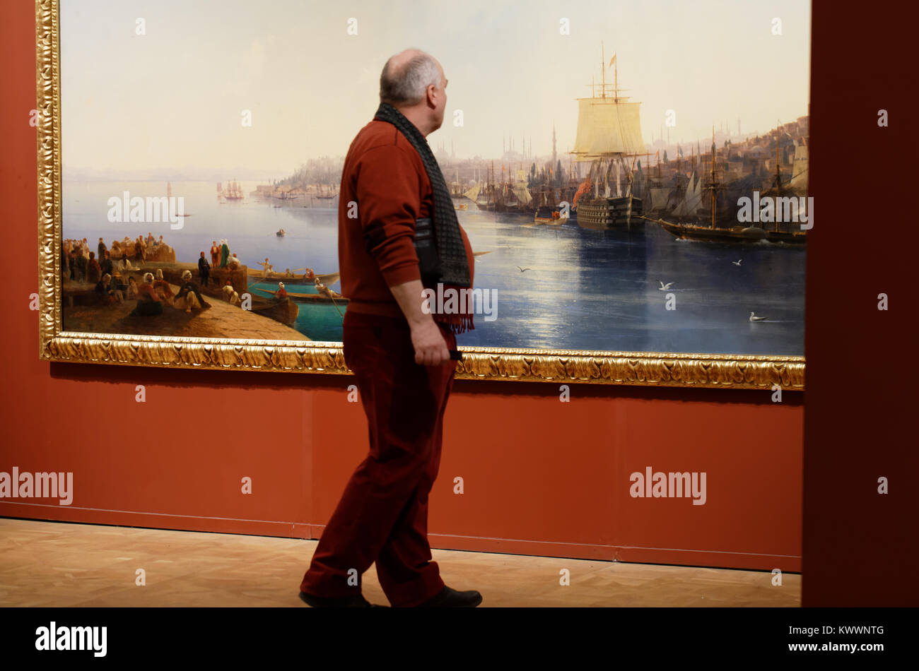 St. Petersburg, Russia March 21, 2017 Visitor in the exhibition of