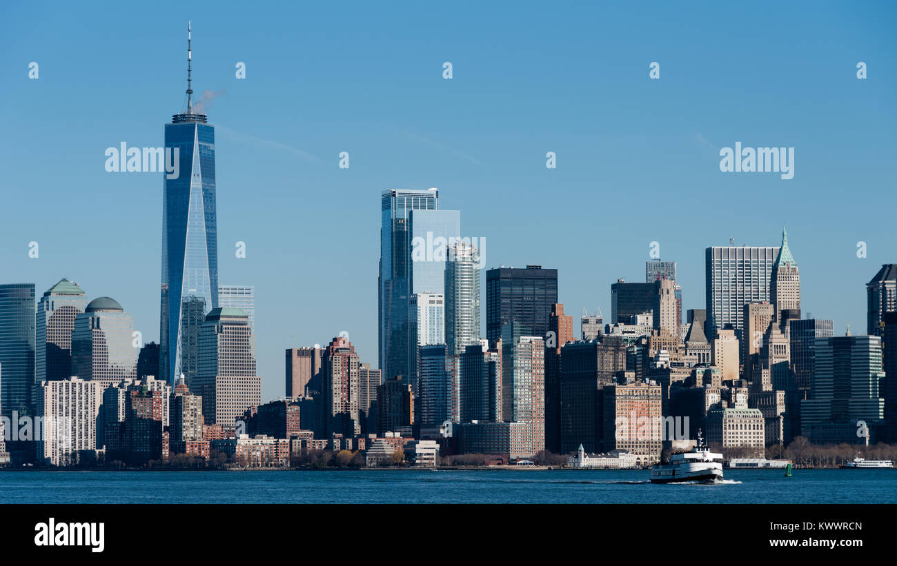 Lower Manhattan skyline, New York. Stock Photo