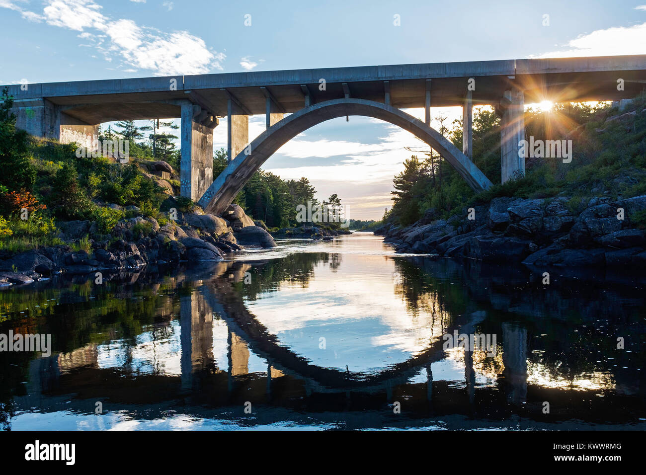 This is the highway 69 bridge over the River in northern Ontario Stock Photo Alamy