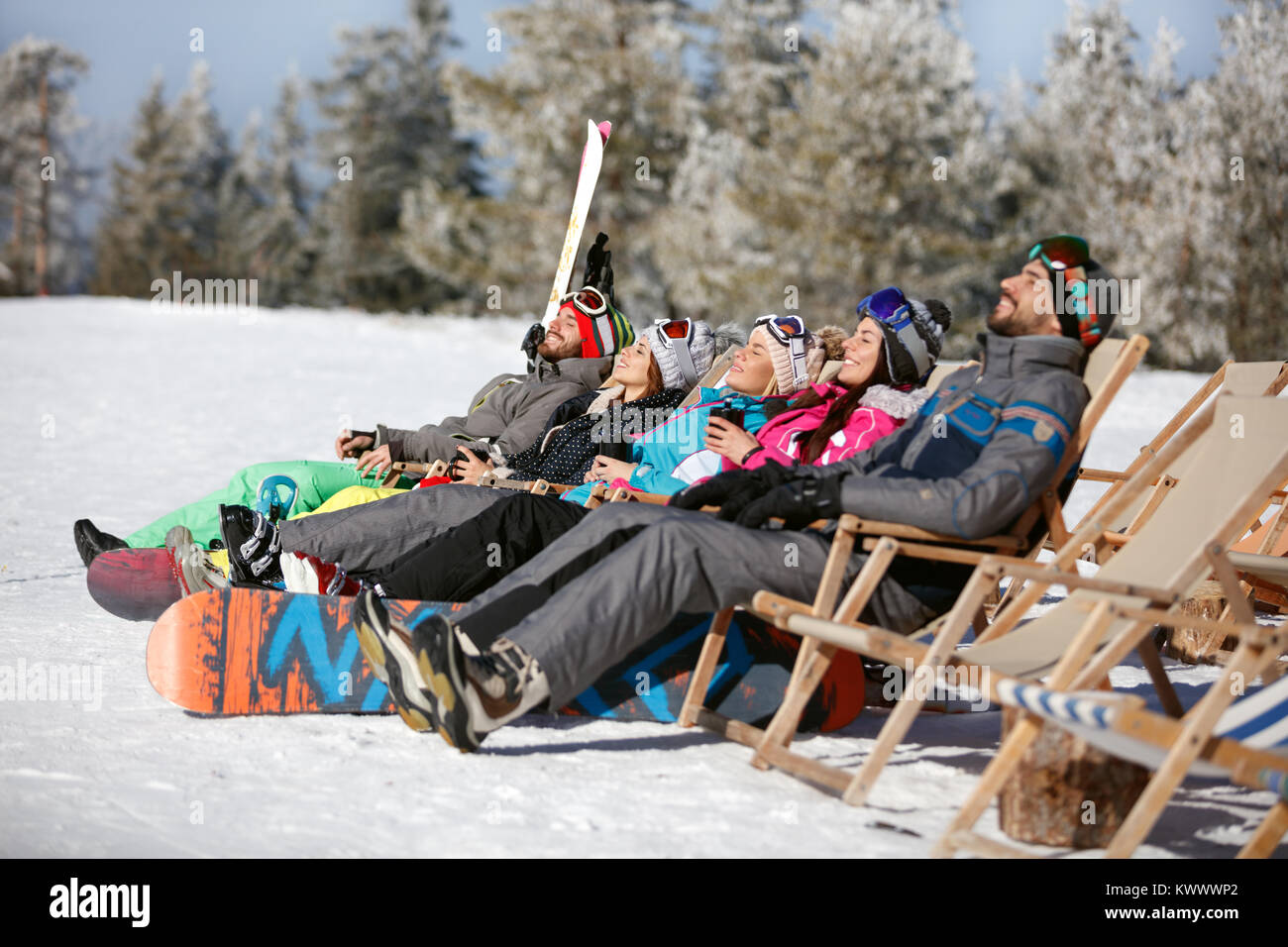 Woman sunbathing in snow hires stock photography and images Alamy