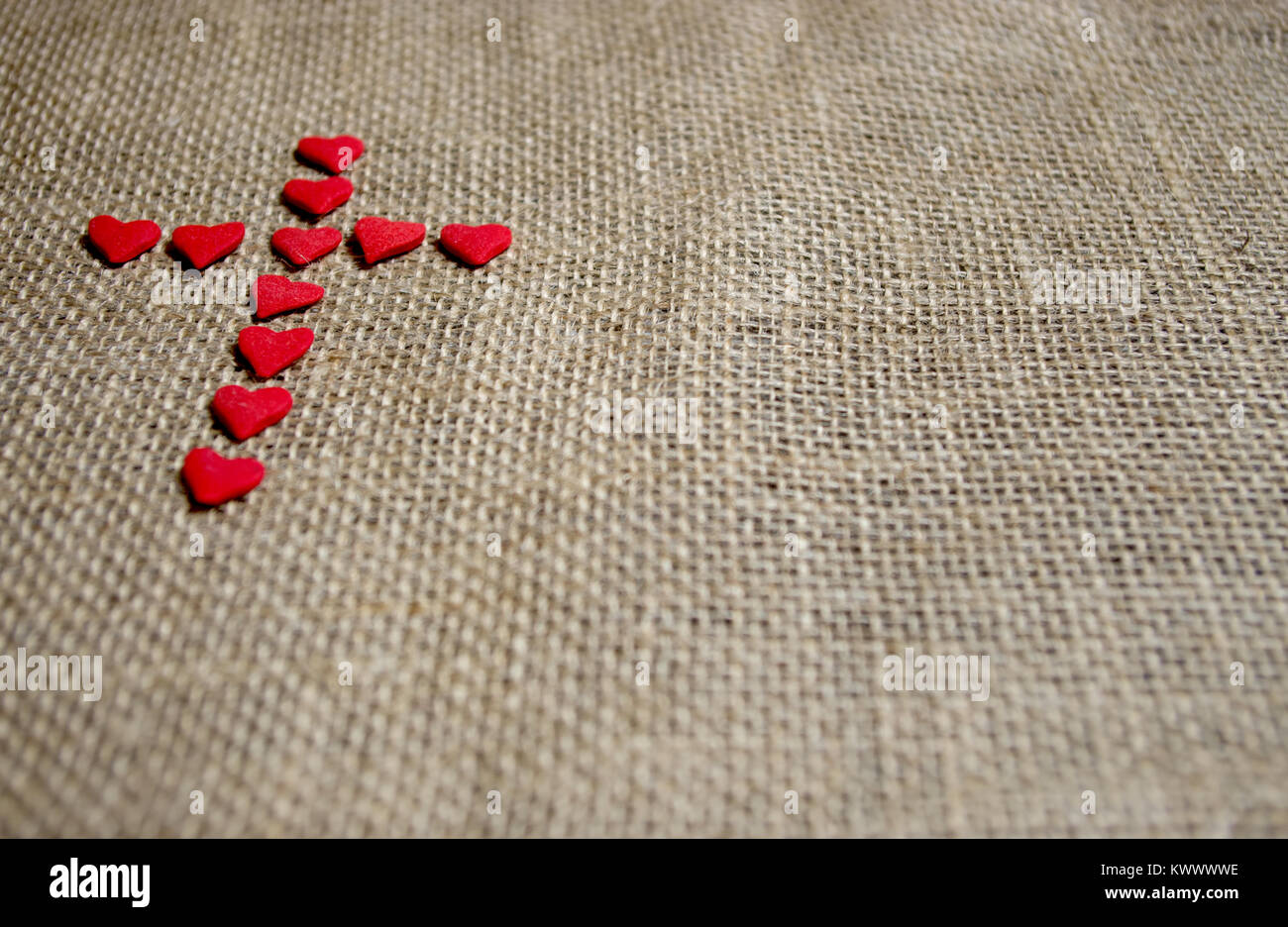 Candy heart cross Stock Photo