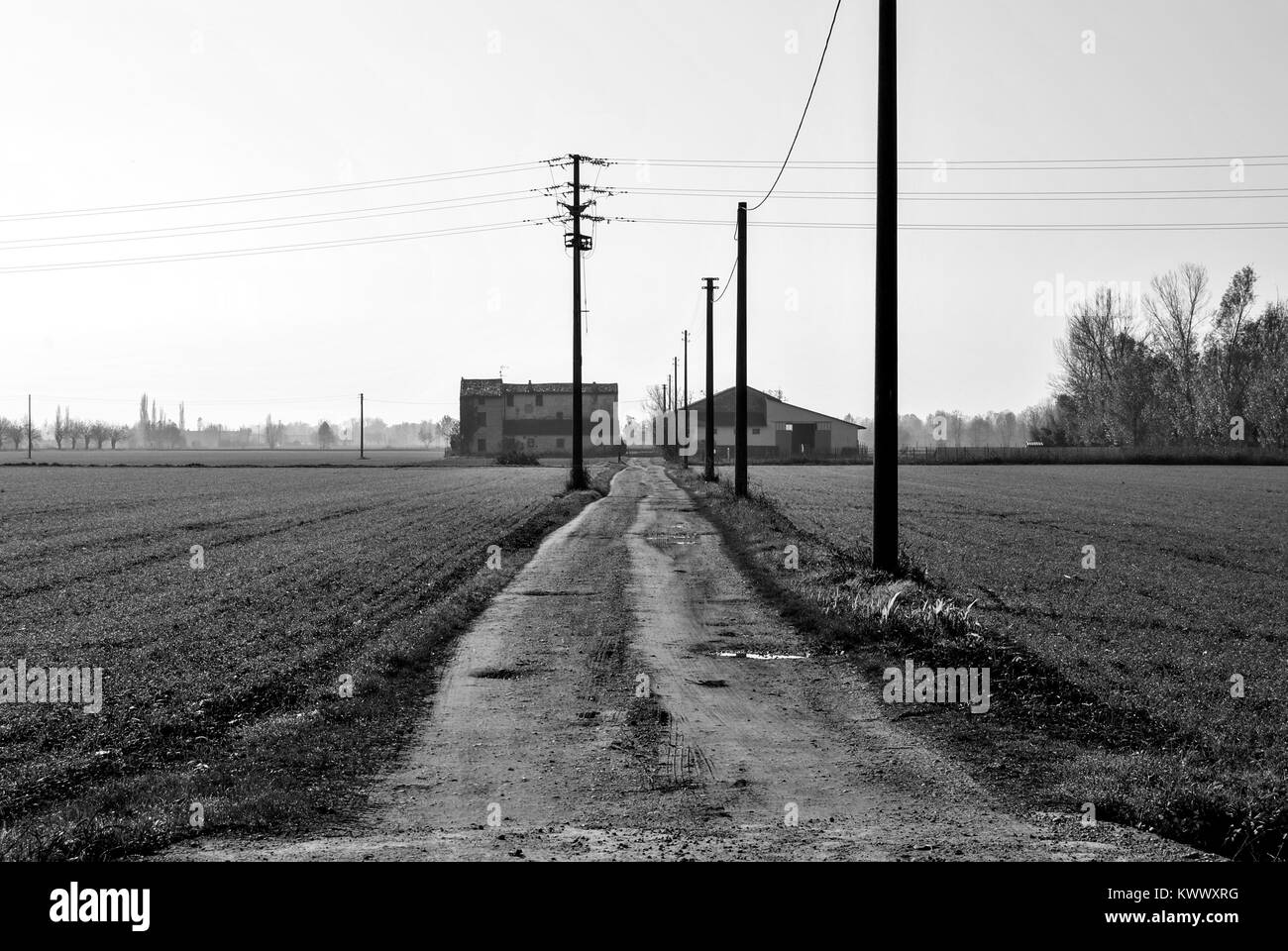 Black and white road hi-res stock photography and images - Alamy