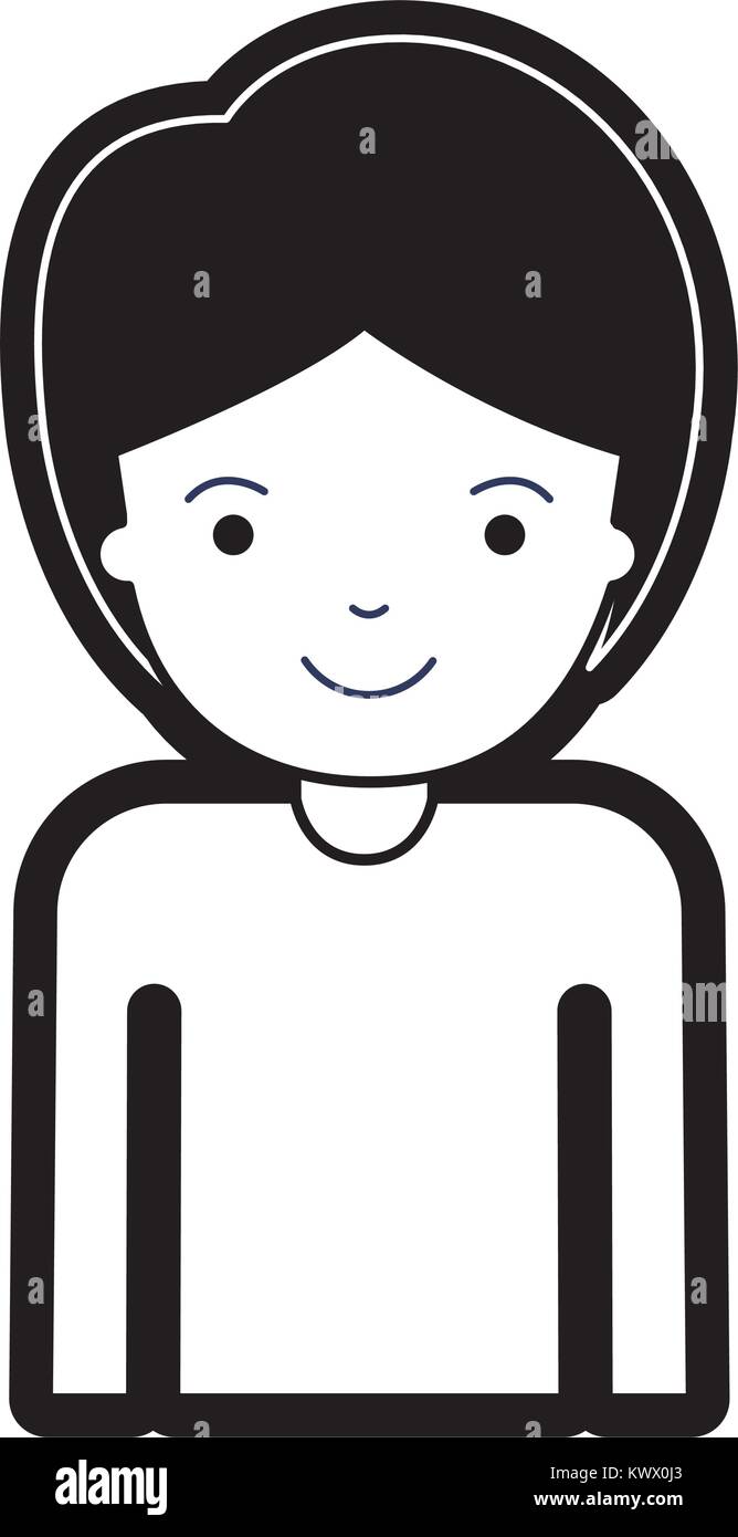 Half Body Guy With Short Hair In Black Silhouette With Thick Contour Stock Vector Image Art Alamy Half Body Guy With Short Hair In Black Silhouette With Thick Contour Stock Vector Image Art Alamy