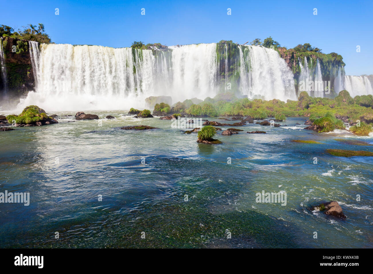 Devil's Throat (Garganta del Diablo) is the biggest of the Iguazu Waterfalls Stock Photo
