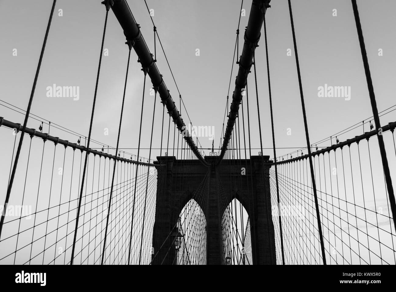 Brooklyn Bridge, New York. Stock Photo