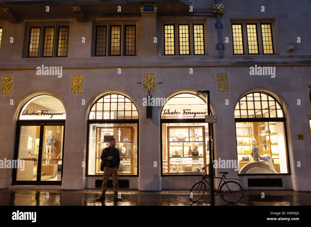 Salvatore Ferragamo on Old Bond Street, Mayfair, London, England, UK Stock  Photo - Alamy