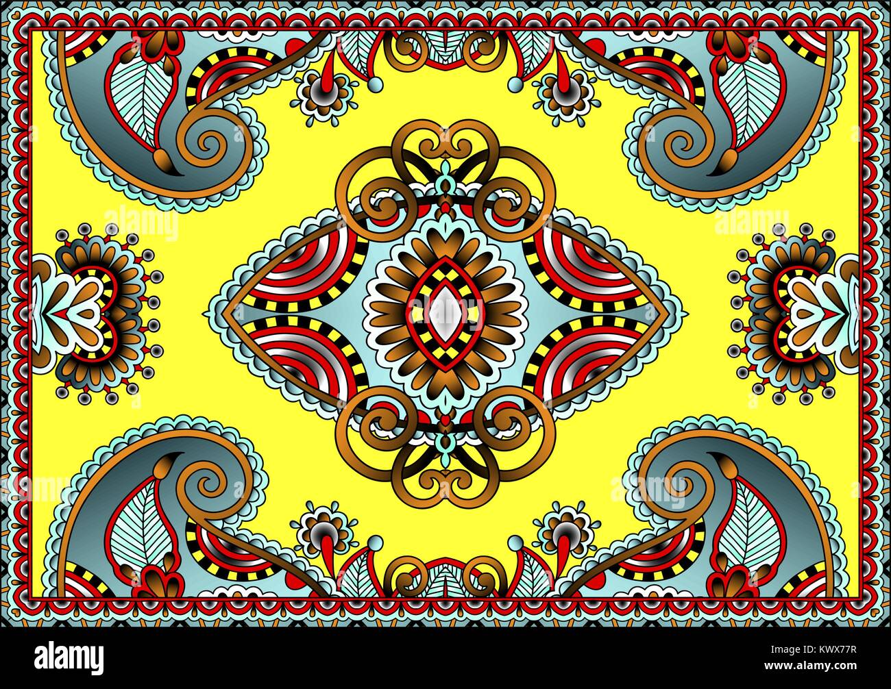 Old persian carpet Stock Vector Images - Alamy