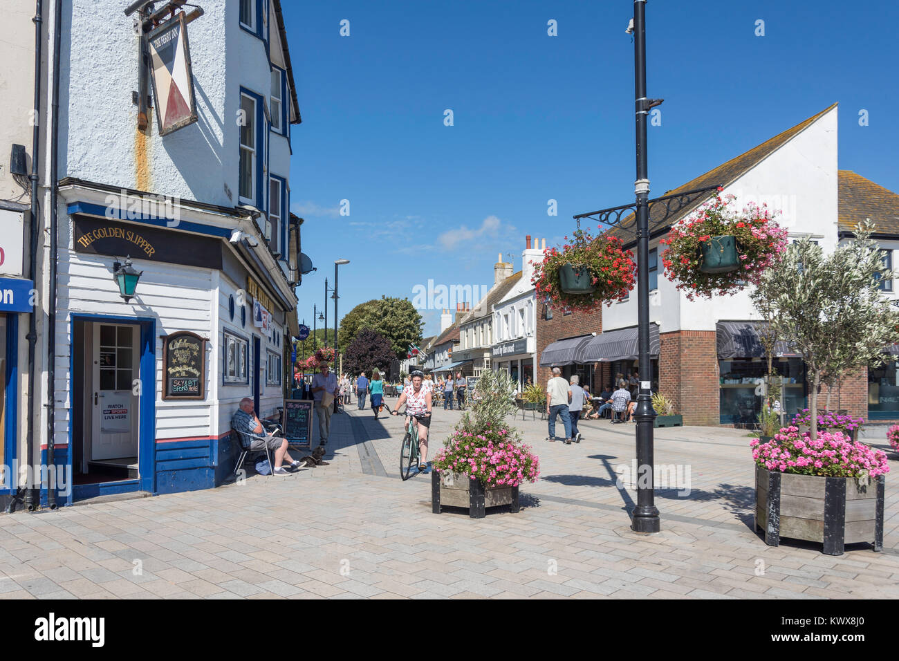 Pedestrianised East Street, Shoreham-by-Sea, West Sussex, England, United Kingdom Stock Photo