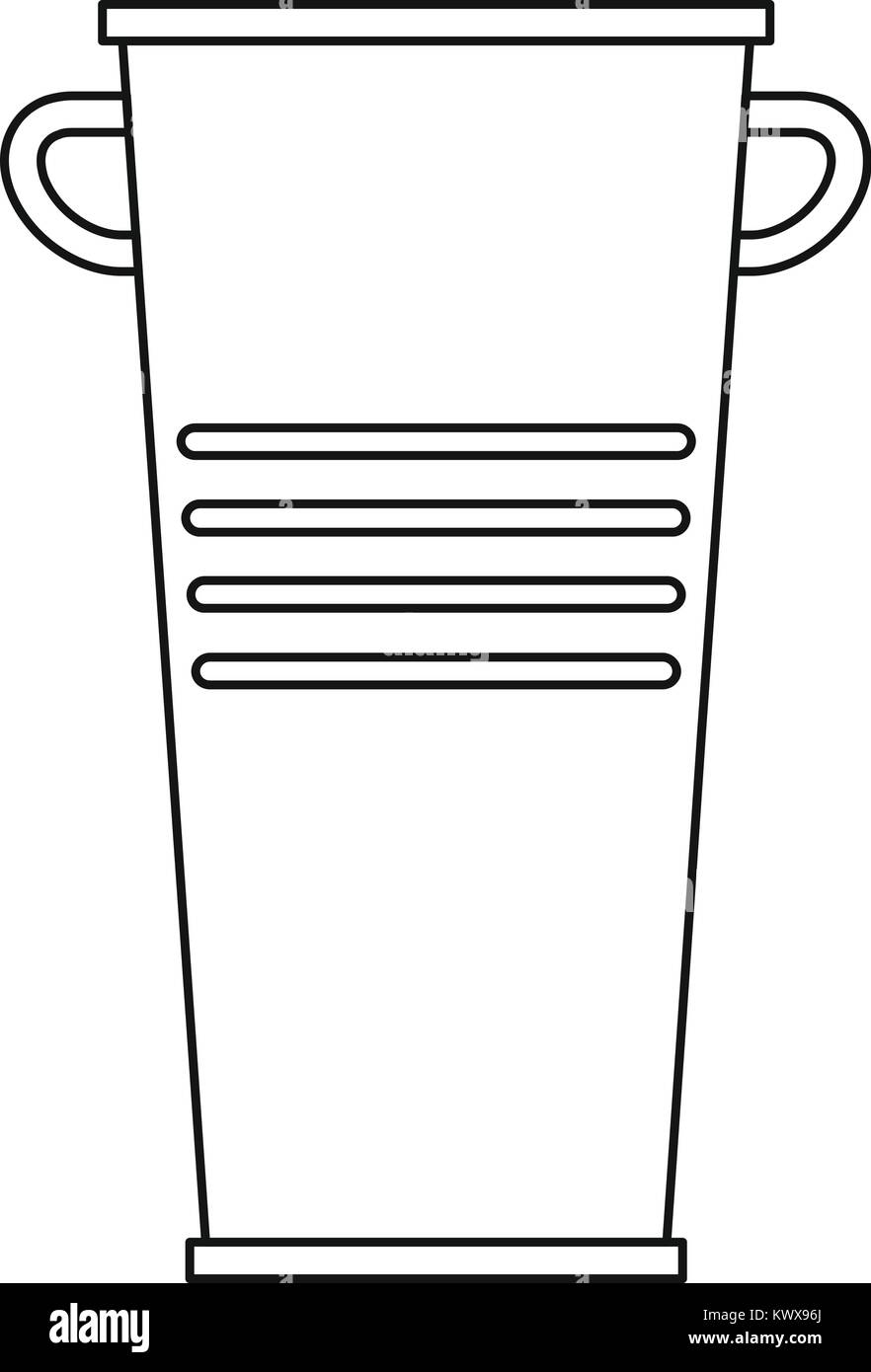 Garbage tank with handles icon, outline style Stock Vector Image & Art ...