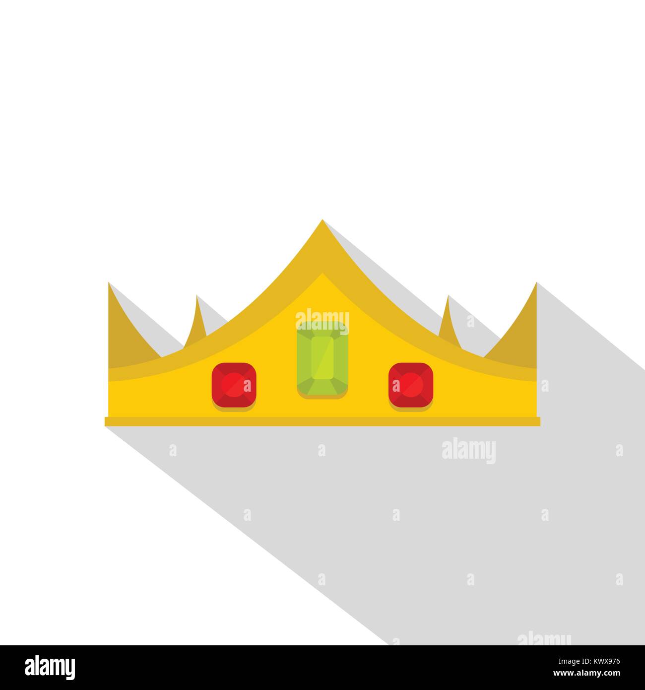 Gold royal crown icon, flat style Stock Vector Image & Art - Alamy