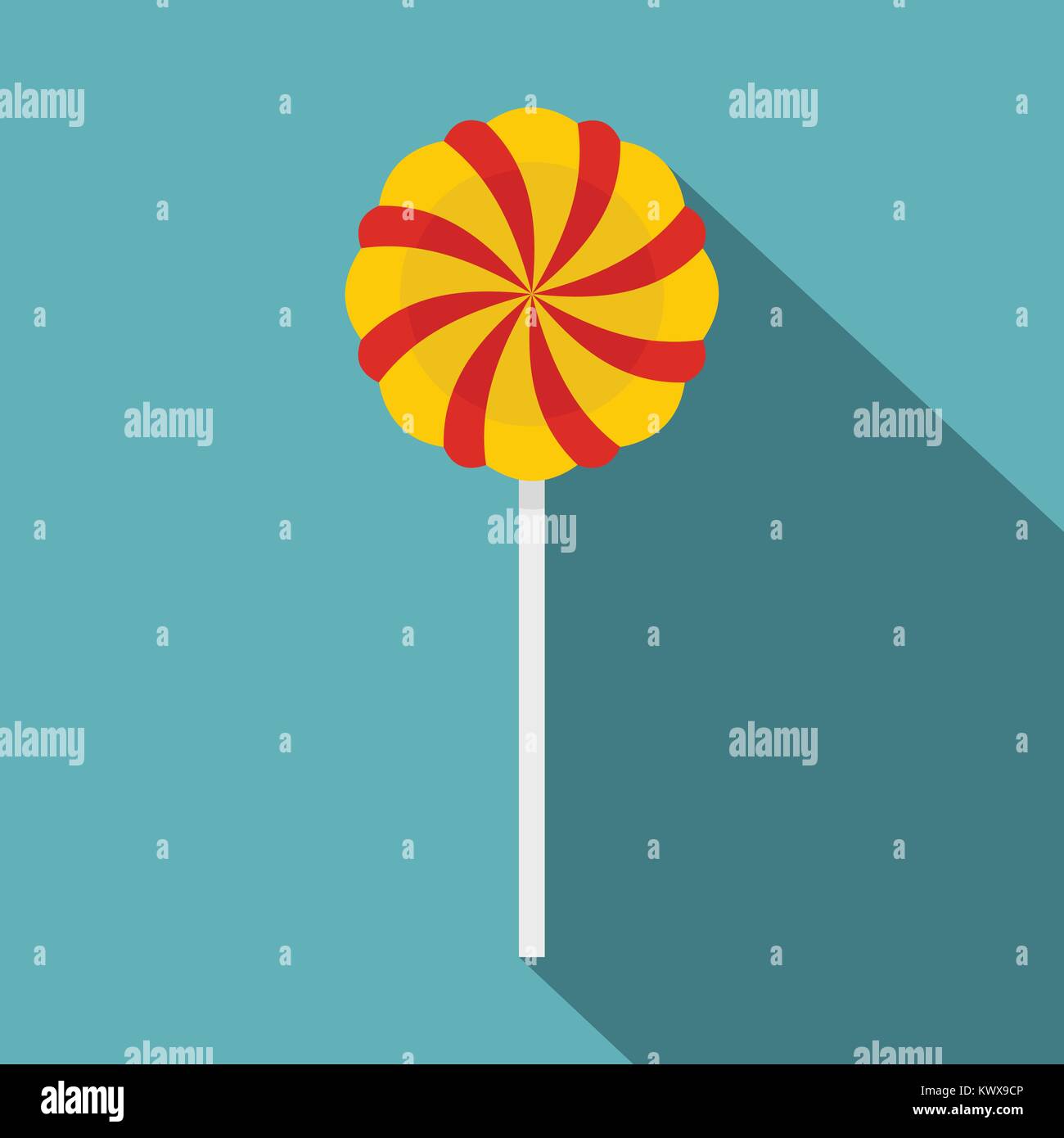 Candy stick icon, flat style Stock Vector Image & Art - Alamy